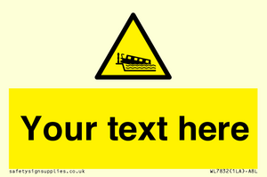 Custom warning grounding narrow boat on lock cill